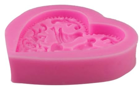 Stampo per Torta in Silicone Antiaderente a Forma di Piccione e Fiore, Rosa | Fondente e Gelatina, Uso Diy per Feste di Compleanno, Silicone Rosa Atossico, Insapore ed Ecologico