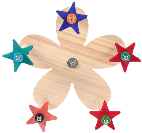 SEWOART Papageien Spielzeug Holz Steh und Kletterrad für Vögel Drehendes Rad für Wellensittiche Vogelkäfig Zubehör Spielzeug für Papageien und Sittiche Kletterspielzeug für Vögel
