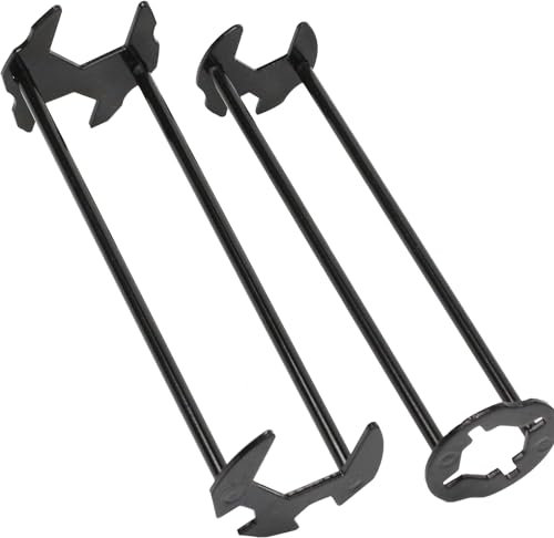 EASONGEE 2pcs Multifunctional Basin Wrench, Sink Wrench, Four-jaw Hex Plumbing Wrench,Faucet Wrench Tool 7 Sizes Universal Under Sink Plumbers Wrench for Kitchen Bathroom
