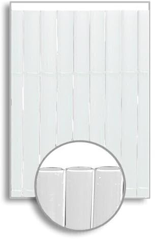 HERSIG - Cañizo PVC doble cara color blanco | Valla ocultación patio, jardin,balcón (100X300cm)