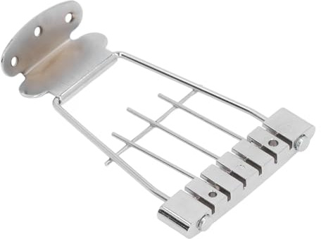 Gitarren-Saitenhalterbrücke, Verstellbare 6-saitige Gitarren-Trapez-Saitenhalterbrücke aus Metall für Archtop-Jazz-Bassgitarrenteile