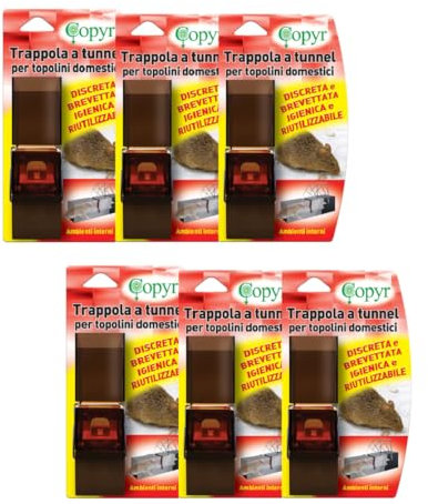COPYR | Trappola per Topi, Discreta e Igienica, Riutilizzabile con Facile Posizionamento Esca, Trappole per Topolini, Semplice utilizzo (6)