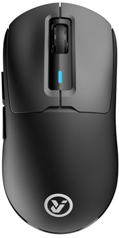 YJI Souris Gamer Ultra-Légère sans Fil Superlight, 57g, 26,000 DPI, PixArt PAW3395, 2.4G/Filaire/Bluetooth Rechargeable, Compatible PC/Mac
