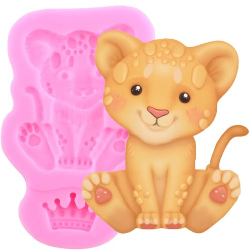 XMOLDNMS Leopard Silikon Fondant Formen Tier Krone Form für Kuchen Dekorieren Cupcake Topper Schokolade Gummipaste Süßigkeiten Polymer Clay
