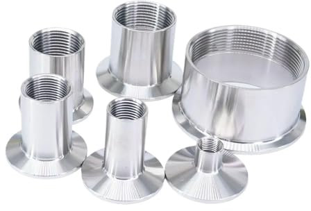 REIUAFWYGV 1pc 1/2 3/4 1 1-1/4 1-1/2 2 2-1/2 BSPT Female Tri Clamp 1.5 2 2.5 3 304 Stainless Ferrule Clamp Pipe Fitting(K50.5mm(1.5 inch TC),1/2)