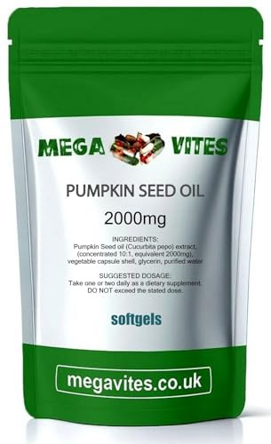 Pumpkin Seed Oil SOFTGELS 2000mg x 180 - MEGAVITES AMINOLAB