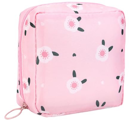 Bolsa de viaje de higiene única para mujer, múltiples bolsillos interiores para organizar toallas sanitarias y artículos de tocador pequeños, ideal para viajes, organizador de cuidado femenino, a