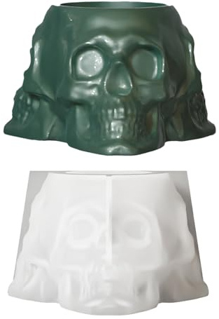 Moules en silicone en forme de tête de mort pour cendrier, pot de fleurs, stylo de qualité alimentaire