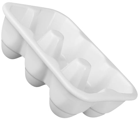 POPETPOP Huevera de Cerámica para Huevos Bandeja Resistente de Porcelana para Almacenamiento Cocina y Refrigerador Organizador Práctico y Elegante para Huevos