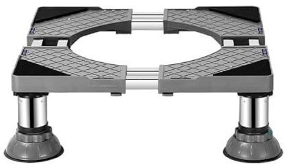 Waschmaschine Sockel Untergestell mit 4 Füßen für Kühlschrank und Trockner Verstellbare Waschmaschinensockel Höhe 15-18cm mit Rutschfester Stoßdämpfungsfunktion (Einstellbare:50-67cm)