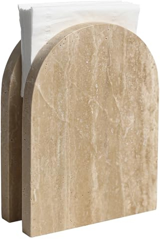 Modern Marble Napkin Holder for Table, Countertop Stone Napkin Holder for Kitchen Dining Table Bathroom, Luxurious Handmade Paper Towel Holder For Home Decor