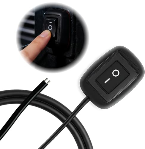 1 Stück Universal Paste Typ Knopf Schalter Pastentyp Schalter, SPST ON/OFF Schalter Wasserdicht, 12V–230V 10A Druckschalter für Auto, Motorrad, LED Lichtleiste, Nebelscheinwerfer, DIY Anwendungen