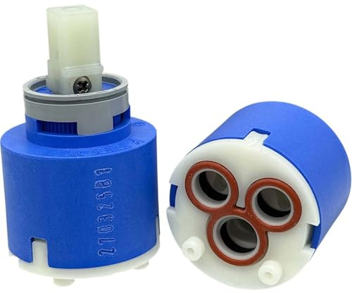 Cartuccia di Ricambio per Miscelatore Monocomando 40mm Bassa con 2 Piedini in Ceramica Kerox K40A