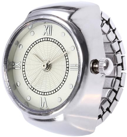 Ring Watch - Fashion Finger Watch For Men Women | Bärbar kreativ klockring med organiskt glas spegel | Stylish Casual Watches Accessory For Christmas Birthday | Exakt tidtagning med länge, Fare