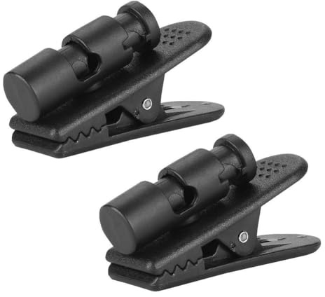 2 Pezzi Clip Cavo Cuffie in Plastica Nero, Universale Cavi Cuffie Nero Rotazione 360° in Abs, Clip Abbigliamento, Cavo Piccolo Accessori per Gestione Cavi E Accessori Cuffie Trasmissione Microfono