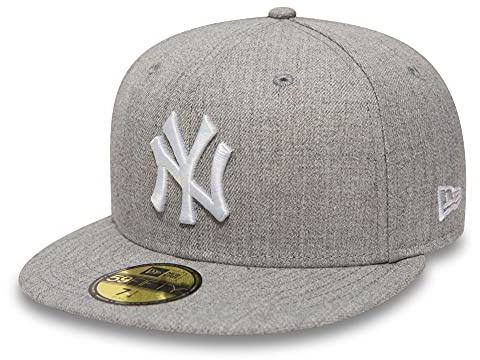 New Era - MLB Basic NEYYAN Heather Grey/White, Baseball Beretto da Uomo