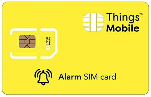 Scheda SIM per allarme anti-intrusione - Things Mobile - con copertura globale e rete multi-operatore GSM/2G/3G/4G, senza costi fissi. 10€ di credito Incluso