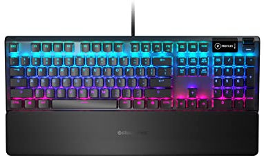 SteelSeries Apex 5 - Hybrid-Mechanische Gaming Tastatur - Tastenweise RGB-Beleuchtung - Oled Smart-Display - Amerikanisch (QWERTY) Layout, Schwarz