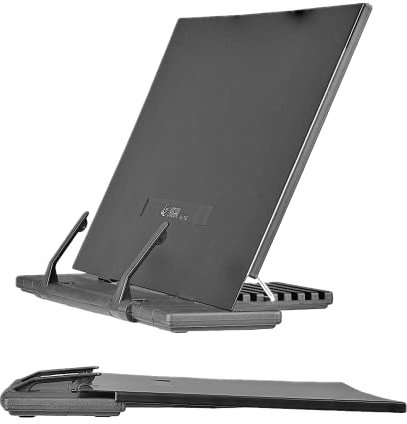 Locisne Supporto per Libri Portatile Regolabile in Metallo,Supporto Pieghevole per Libri con Supporto Antiscivolo Supporto per Libri da Cucina per Libri da Lettura Ricettario per Documenti