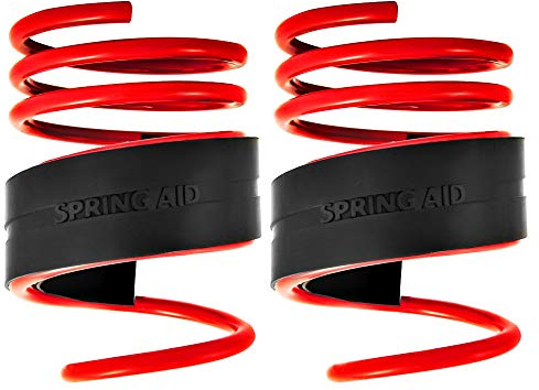BITS4REASONS - E-Tech Amortisseurs De Ressort Hélicoïdal Aide Suspension pour Remorquage Et Charge Lourde (1 Paire) – Caoutchouc Haute Densité, Stabilité Améliorée (Espace Ressort 52-66mm)