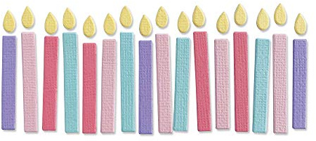 Sizzix Thinlits Stanzschablone 665071 Geburtstagskerzen von Kath Breen Einheitsgröße