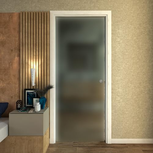 PORTA SCORREVOLE SCOMPARSA IN VETRO SATINATO 60X210 (DESTRA)