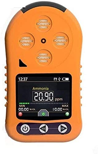 DHF Equipo de detección de Gas Detector de amoniaco NH3 Probador de concentración 0~100PPM Sensor de amoníaco portátil de Mano con Pantalla LCD Medidor de Monitor de amoníaco Digital Detector de Gas