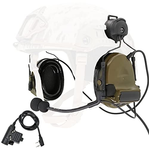 Hearangel Tactical Comta Headset mit Bogenschiene -Adapter -Hörschutz mit Gelohrpolstern für Airsoft Sports (FG)