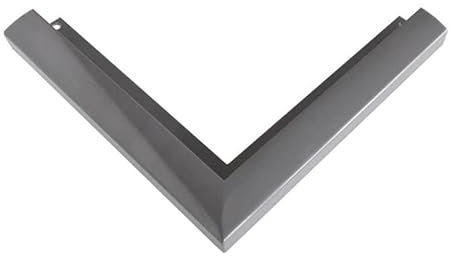 Renoplast® Aluminium Ecke 90° für Abschlussprofil Traufprofil W20 Graphit | Fertigstellung von Terrassen und Balkonen | Belüftete Böden Erhöht | Wasser ablaufsysteme Winkelprofil