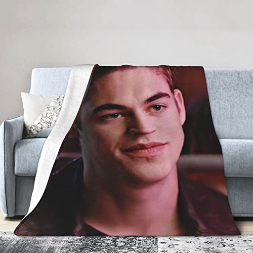 LOUJIN Hero Hardin Fiennes Scott Tiffin Couverture ultra douce et légère en flanelle polaire pour canapé, canapé et lit Noir