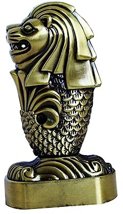 jojofuny Dekorative Merlion-Statue Kreatives Kunsthandwerk Aus Legierung Haushaltsdeko-Ornament Modell Für Schreibtischdekoration