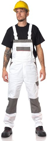 DINOZAVR Fortum Arbeitshosen Männer Latzhose Herren Arbeitshose - Arbeitslatzhose Herren mit Elastischem Bund, Cordura-Verstärkungen, Vordertaschen, Brusttaschen, Cargotasche, Werkzeugtasche