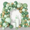 Kit Arco Palloncini Verde Salvia, 110 Pezzi Kit Ghirlanda Palloncini Verdi Oro con Palloncini Verde Oro e Oro Coriandoli per Matrimonio Compleanno Baby Shower Laurea Decorazioni Festa Safari Giungla