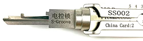 2-in-1 SS002 Schlosserwerkzeug für S-Nut-Zivilschloss, Lese- und Pick-Werkzeug Eurozylinder Lockpicking Set für Anfänger