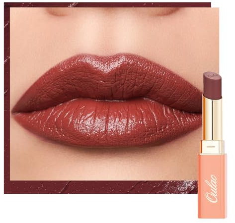 Oulac Pflegender Lippenstift - Matte mit Satin Finish Lippenstifte, Cremige Textur, Feuchtigkeitsspendender Lippen, Langanhaltender Hochpigmentiert, Mit Shea Butter, Vegane, 4g, SG14 Blair