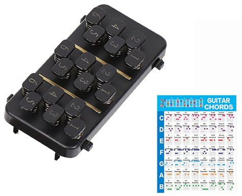 Gitarren Akkord Trainer, Guitar Chord Changer Tool Set, Akkord unterstützte Lernwerkzeuge Musikinstrument, für Anfänger Guitars Universelles Gitarrenzubehör Folk guitar (38in - 41in)