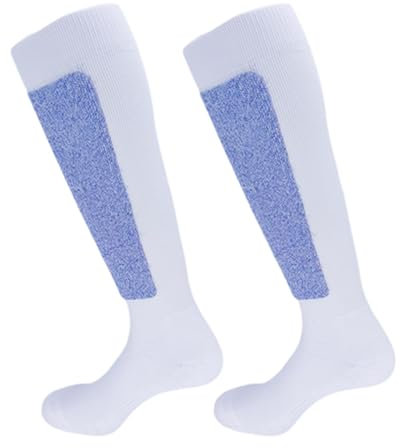 LXRHLIKG Unisex-Fechtstrümpfe aus Gekämmter Baumwolle, Fecht-kniestrümpfe mit Handtuchverdickung an der Vorderseite des Beins, Fechtausrüstung, Fechtsocken für Florett, Degen, Säbel(S)
