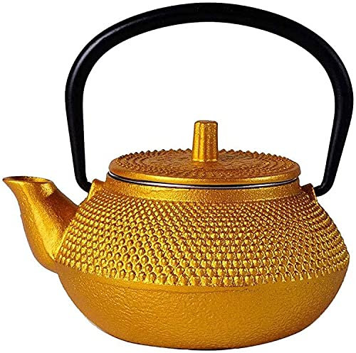 Tetera de Hierro Fundido de Estilo japonés con infusor La Mejor Tetera de Hierro Fundido con infusor para té de Hojas Sueltas y bolsitas de té Tetera Apta para