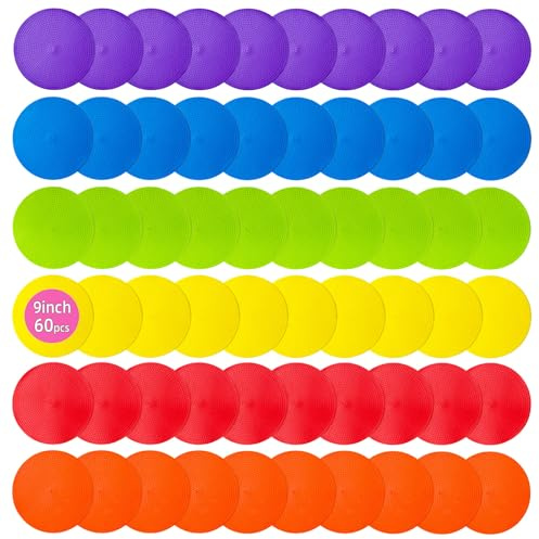 Aryjmz Poly Spots Spot Markers 9 Inch Multicolor Floor Dots