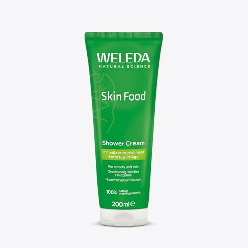 WELEDA Bio Skin Food Shower Cream – Naturkosmetik Duschgel für Frauen & Männer mit Orange, Lavendel & Benzoe Duft – Natürliche Hautpflege Dusche zur Reinigung von Gesicht & Körper (vegan, 200ml)