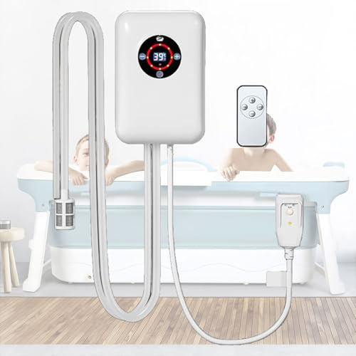 Weyot Water Heater for Bucket, Bathtub Thermostat Heater with Multiple Safety Features, 30-43°C Constant Temperature Control, Winter Christmas Or Birthday GiftWhite,22x14.8x7.5cm