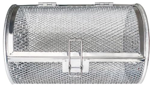 MAGICLULU Panier à Rôtissoire Rotatif 360° en Acier Inoxydable 12x23 Cm pour Four et Airfryer, Panier à Griller Polyvalent pour Légumes, Fruits Secs et Noix, Accessoire Cuisson Barbecue