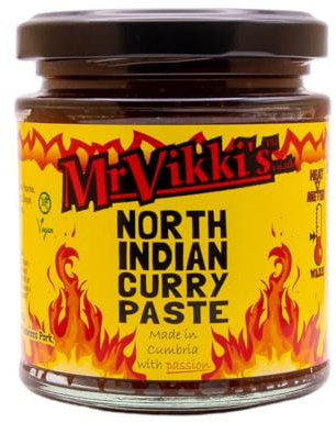 Mr Vikki’s North Indian Curry Paste - 190g Jar | Authentic Tikka & Curry Paste for Medium Hot Dishes | Made in Cumbria