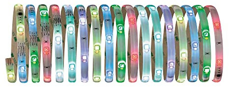 Paulmann 706.97 Function Digital LED Strip Set 4,8m 12V Niedervolt RGB+W 18,8W 230/12V Niedervolt 24A Ws 70697 LED Lichtband Lichtstreifen Lichtschlauch, Weiß, 488 x 10 x 0.3 cm