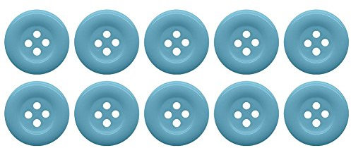 Soul-Cats Knopfset in verschiedenen Farben und Größen Kunststoff bunt, Größe: 18 mm;Farbe: hellblau