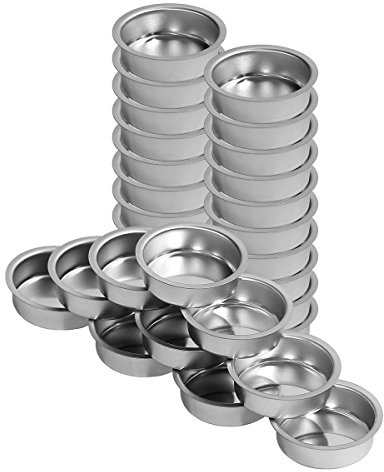 Teelichthalter silbern Ø 40mm / 18mm tief - Teelicht Tülle für Standard Teelichtkerzen. Ein echtes deutsches Qualitätsprodukt., Größe:30er Set