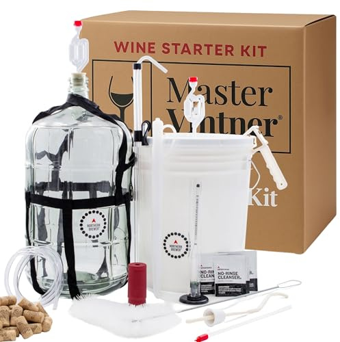 Master Vintner Wine Making Starter Kit – Complete Home Fermentation Equipment for 6 Gallons – Compatible with Wine Recipe Kits