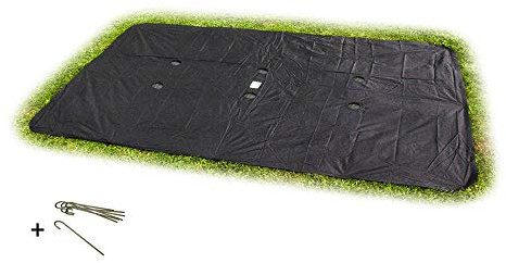 EXIT TOYS Bodenebene Rechteckige Trampolinabdeckung - Schützt vor Wetter und Schmutz - Schutzabdeckung für Rechteckige Bodenebene Trampoline - Wasserabweisend - 244x427cm