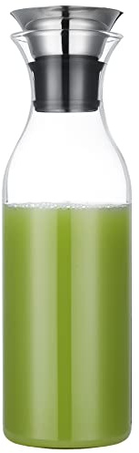Karafu 50 Ounces/1.5 Liter Glass Carafe with Lid, Borosilicate Glass Pitcher for Hot/Cold Water, Ice Tea and Juice Beverage