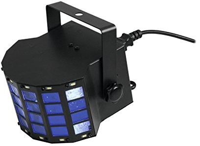 EUROLITE LED Mini D-6 Hybrid Strahleneffekt | Handlicher Effekt mit Derby und Strobe in einem Gerät | Auto-Modus, Musiksteuerung, interne Programme, Strobe-Effekt